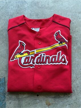 Vintage 90s St. Louis Cardinals MLB Majestic Red Jersey